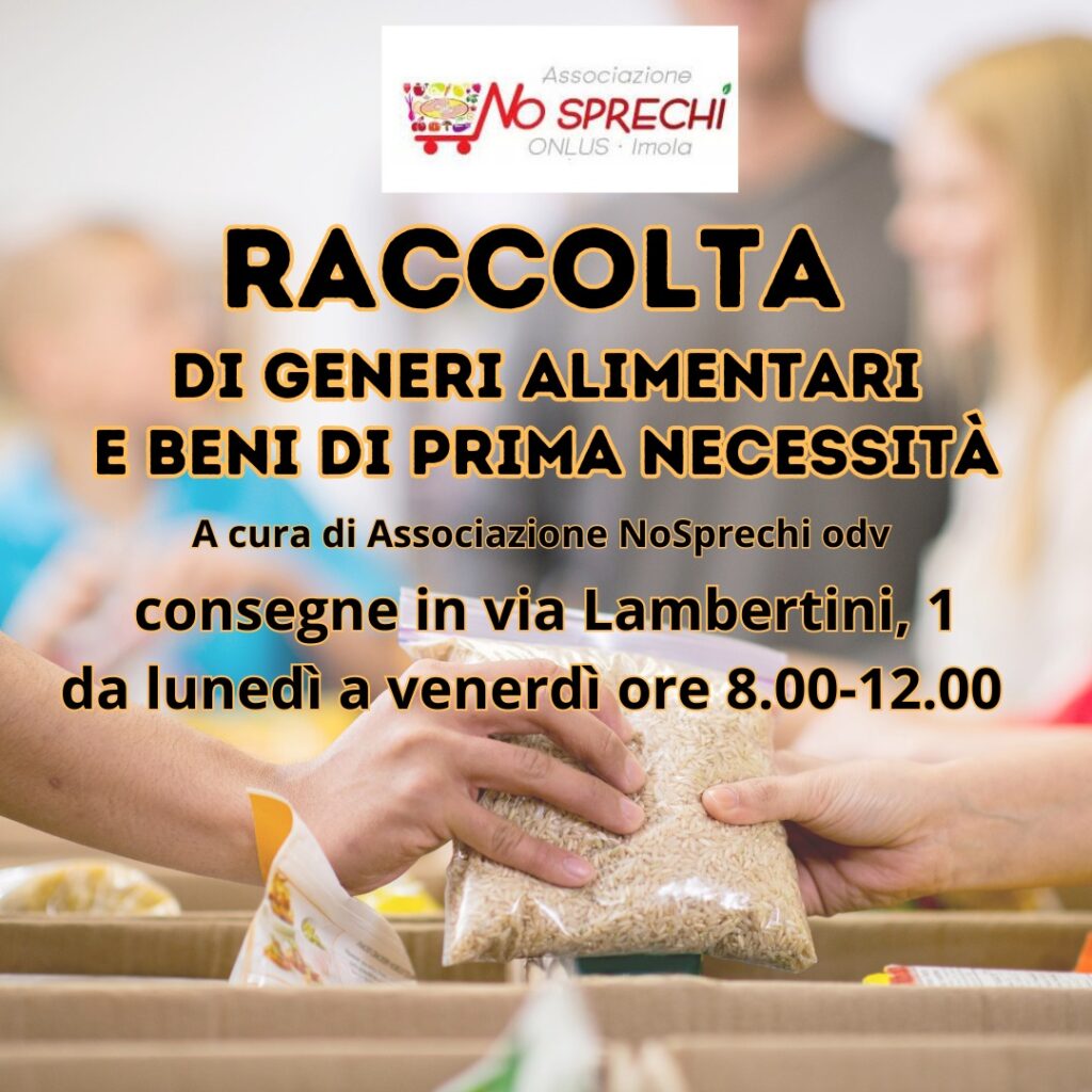 Raccolta di generi alimentari e beni di prima necessità NoSprechi