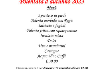 Menù polentata d'autunno 2023