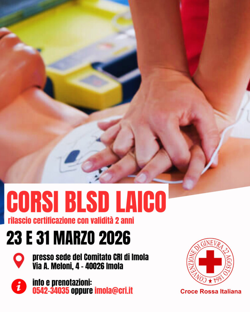 Corsi BLSD Laico 23 e 31 marzo 2026